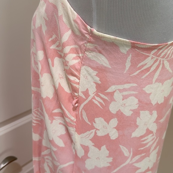 L Space Nicola Pink And White Floral Paradise Blooms Swim Cover Up Dress Small - Picture 10 of 11